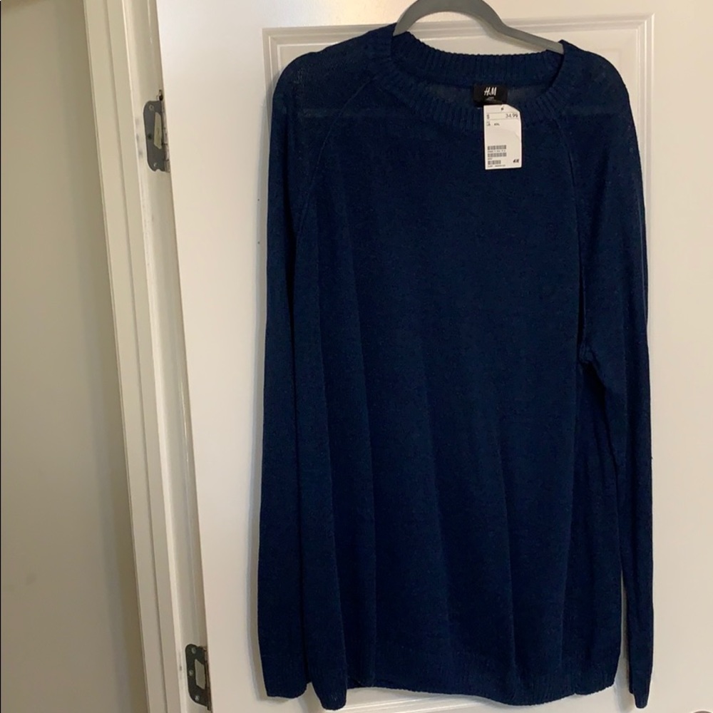 Brand new h&m linen blue sweater